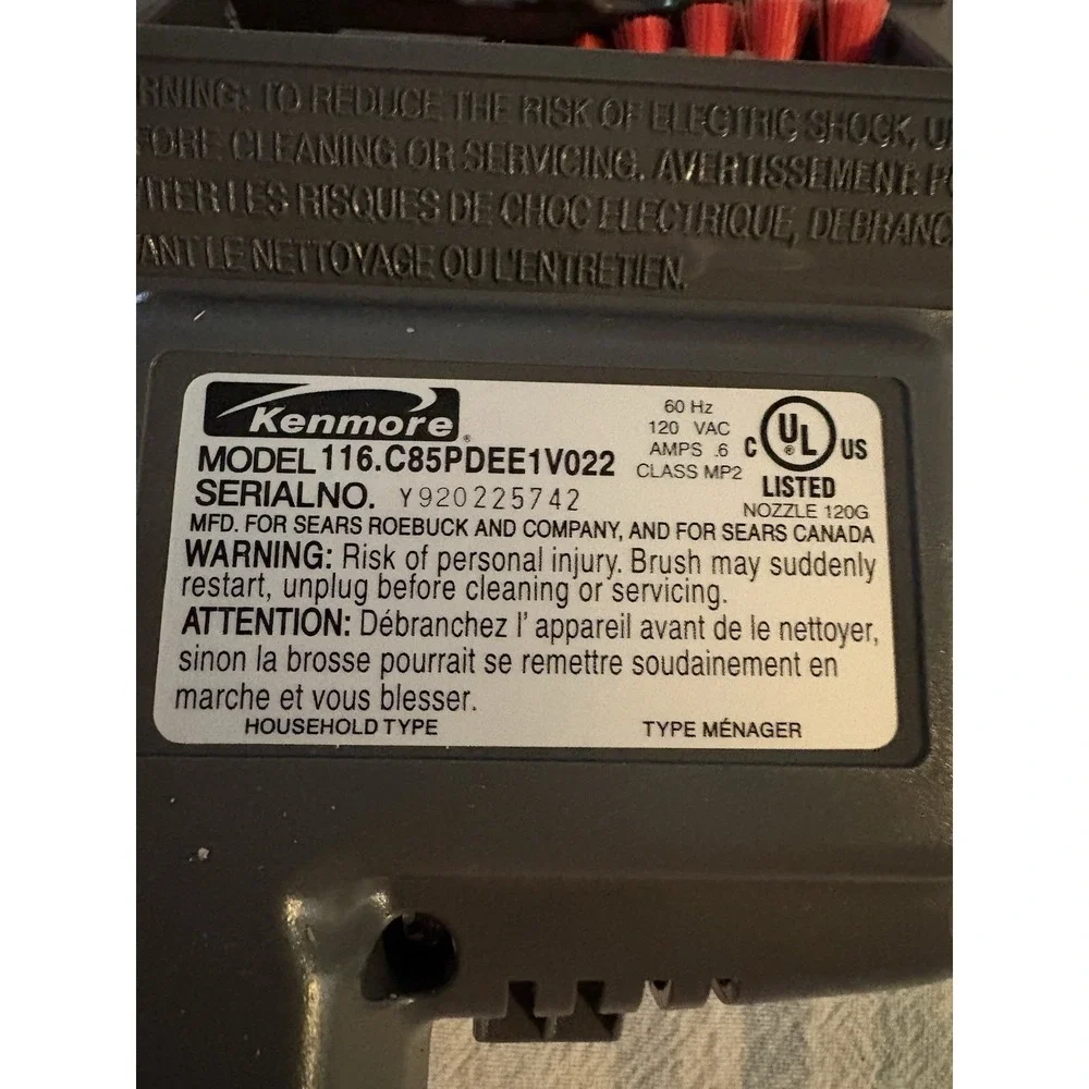 Kenmore 116 Progressive Canister Vacuum Pet PowerMate Model 116.C85PDEE0V022 NEW